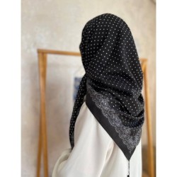 روسری نخی مشکی